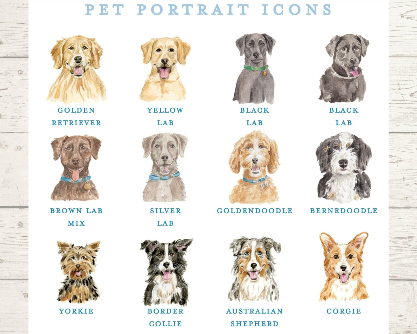 Custom Watercolor Pet Note Cards