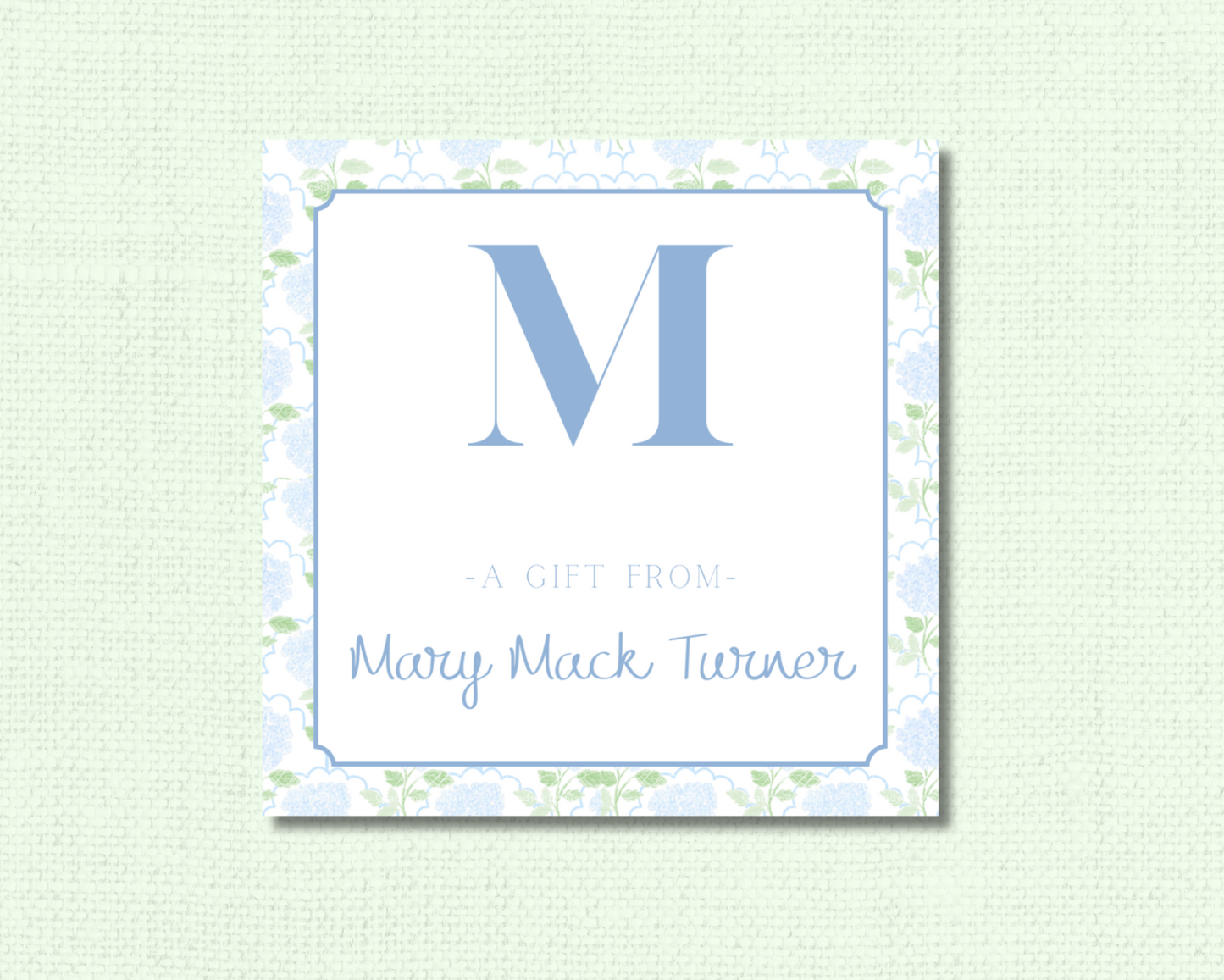 Blue Hydrangea Gift Tags