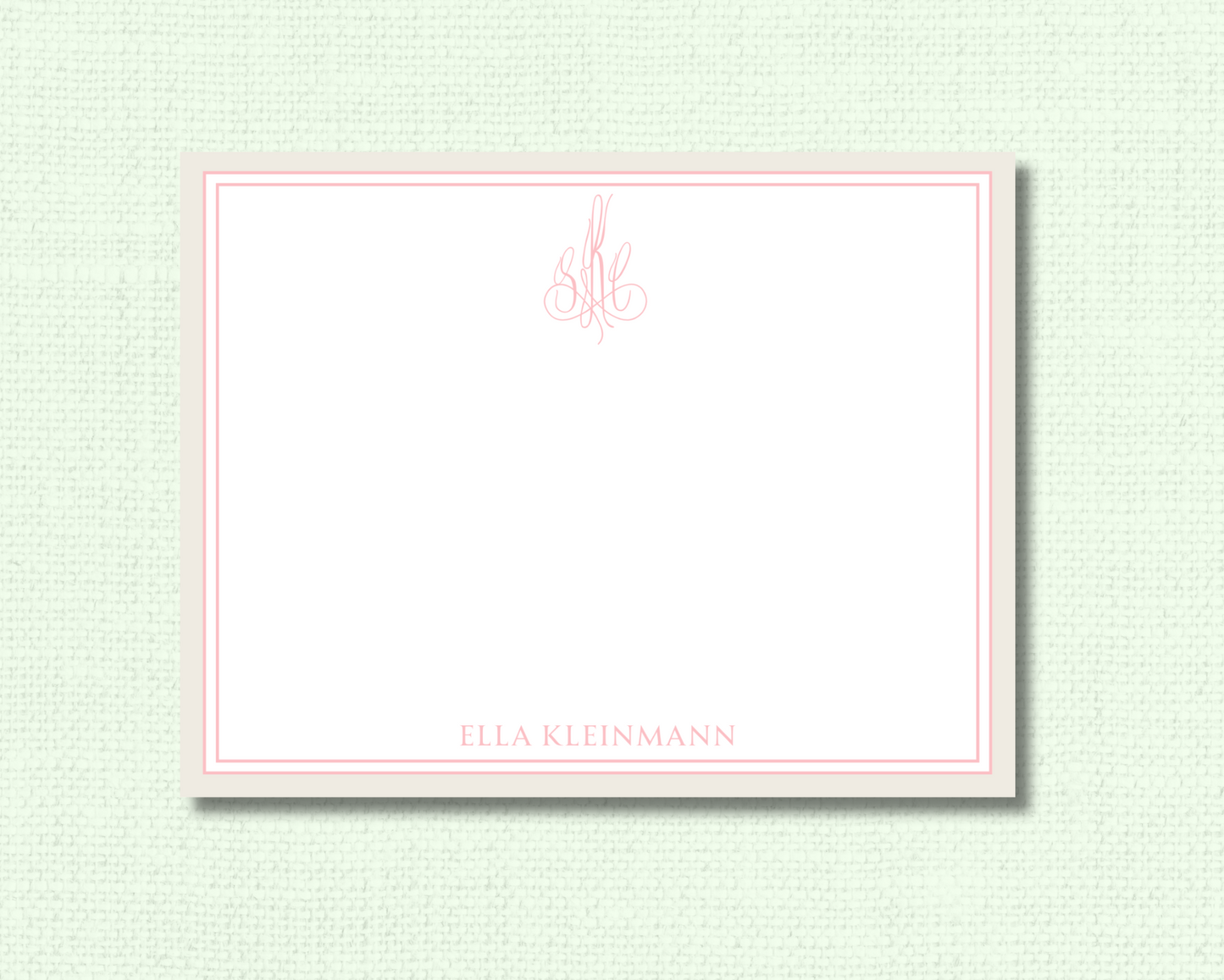 Berry Cool Monogram Stationery Set