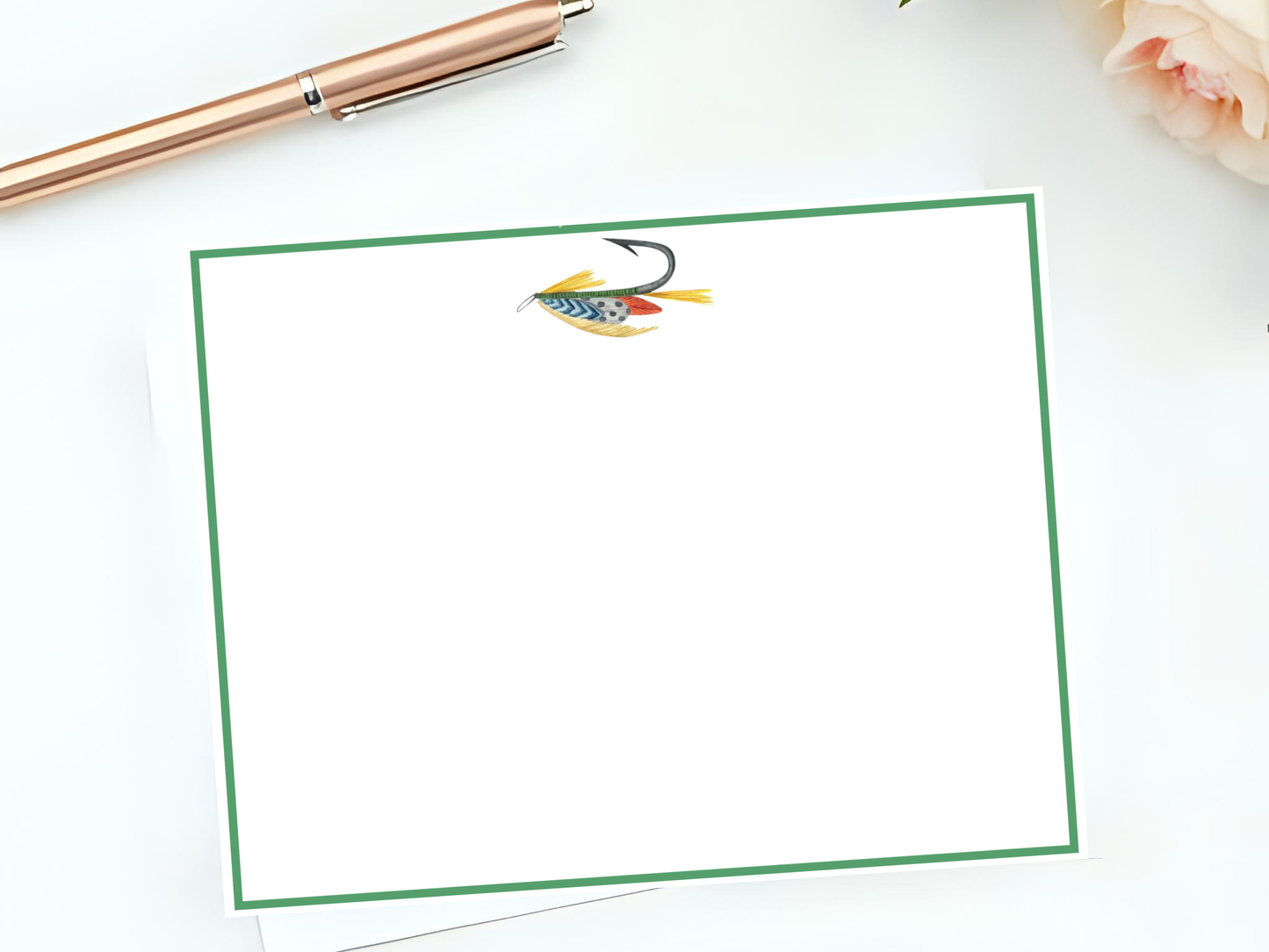 Fly Fishing Notecard Set for Men, Boys - Set of 10