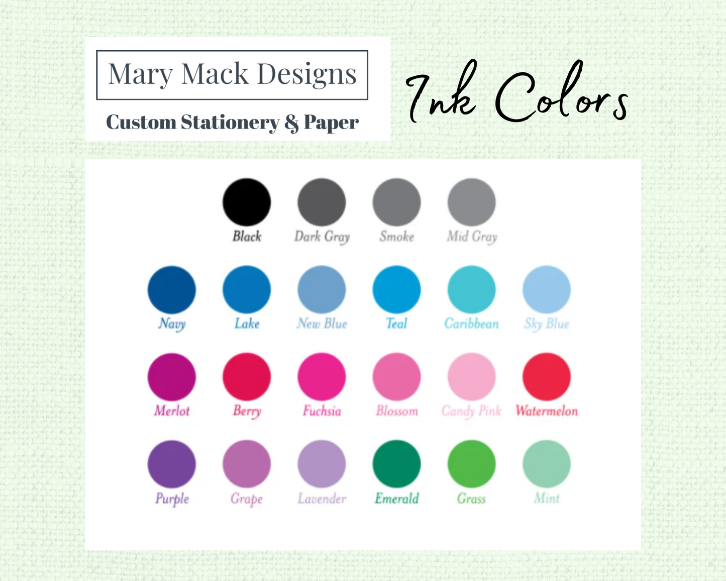 Berry Cool Monogram Stationery Set