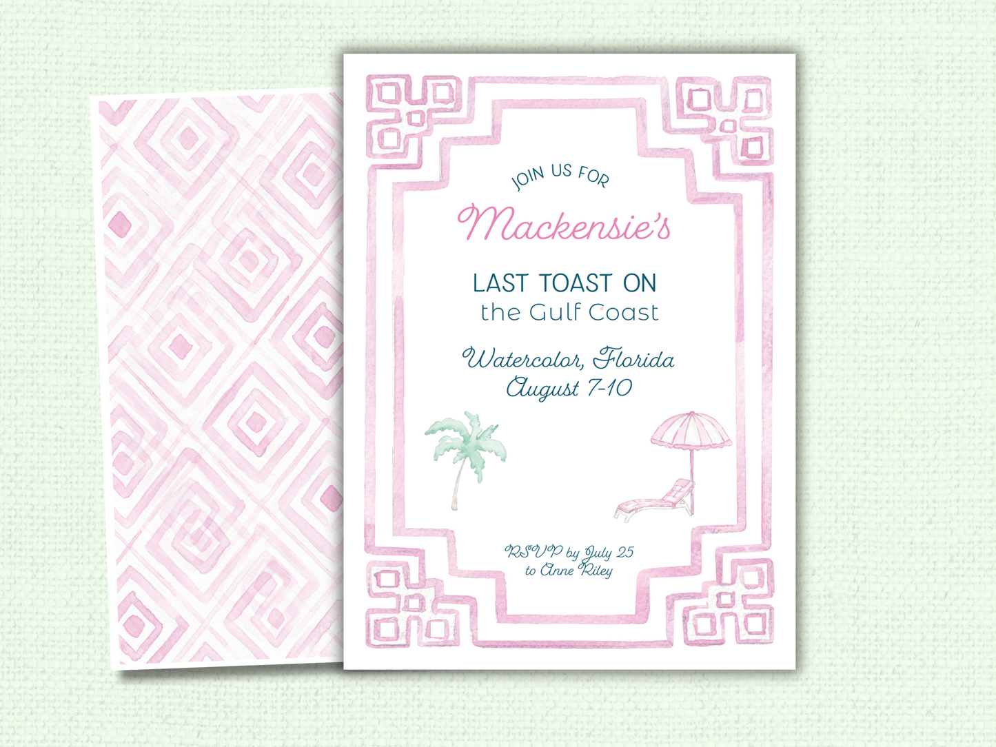 Bachelorette Invitation, Bridal Party