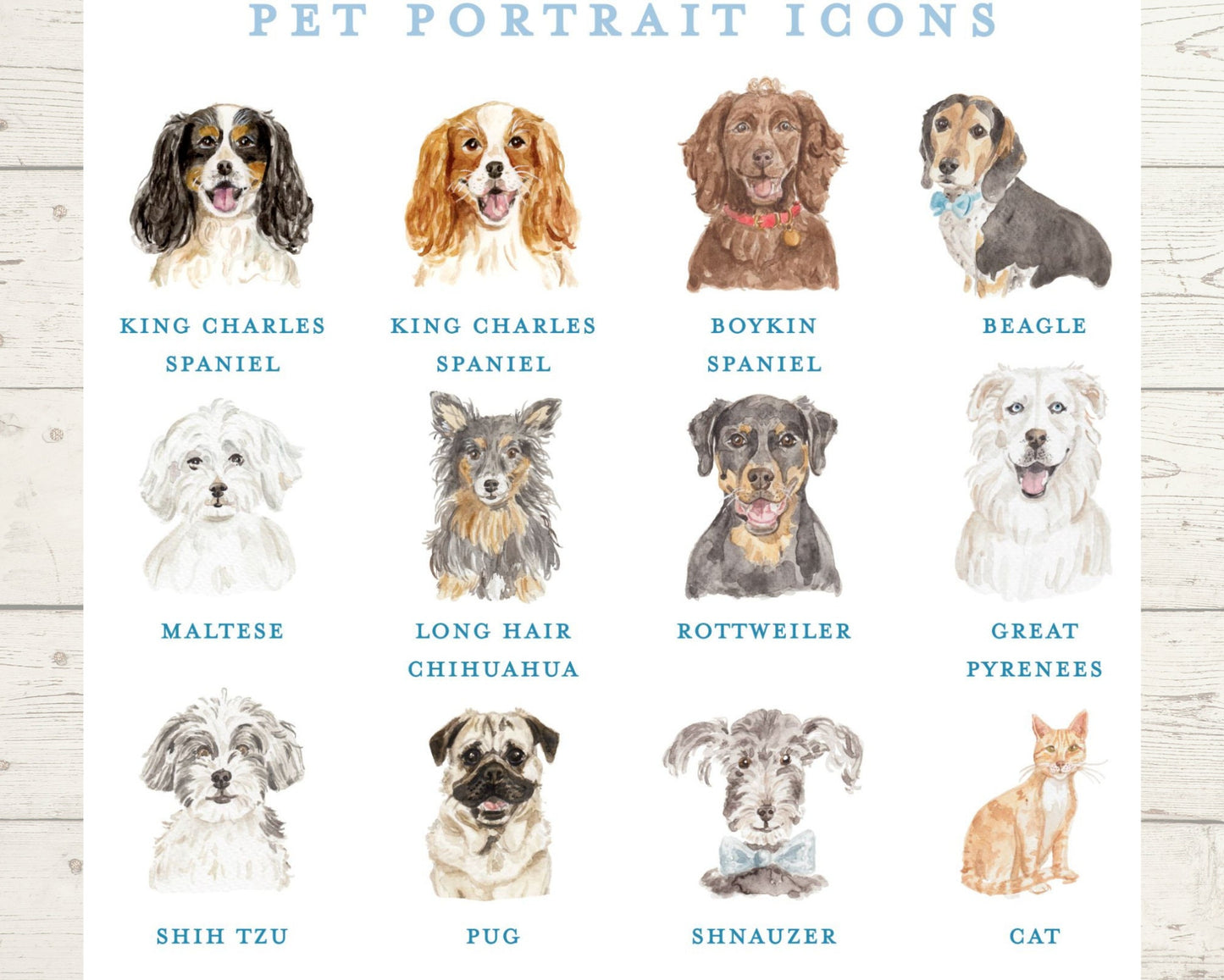 Custom Watercolor Pet Note Cards
