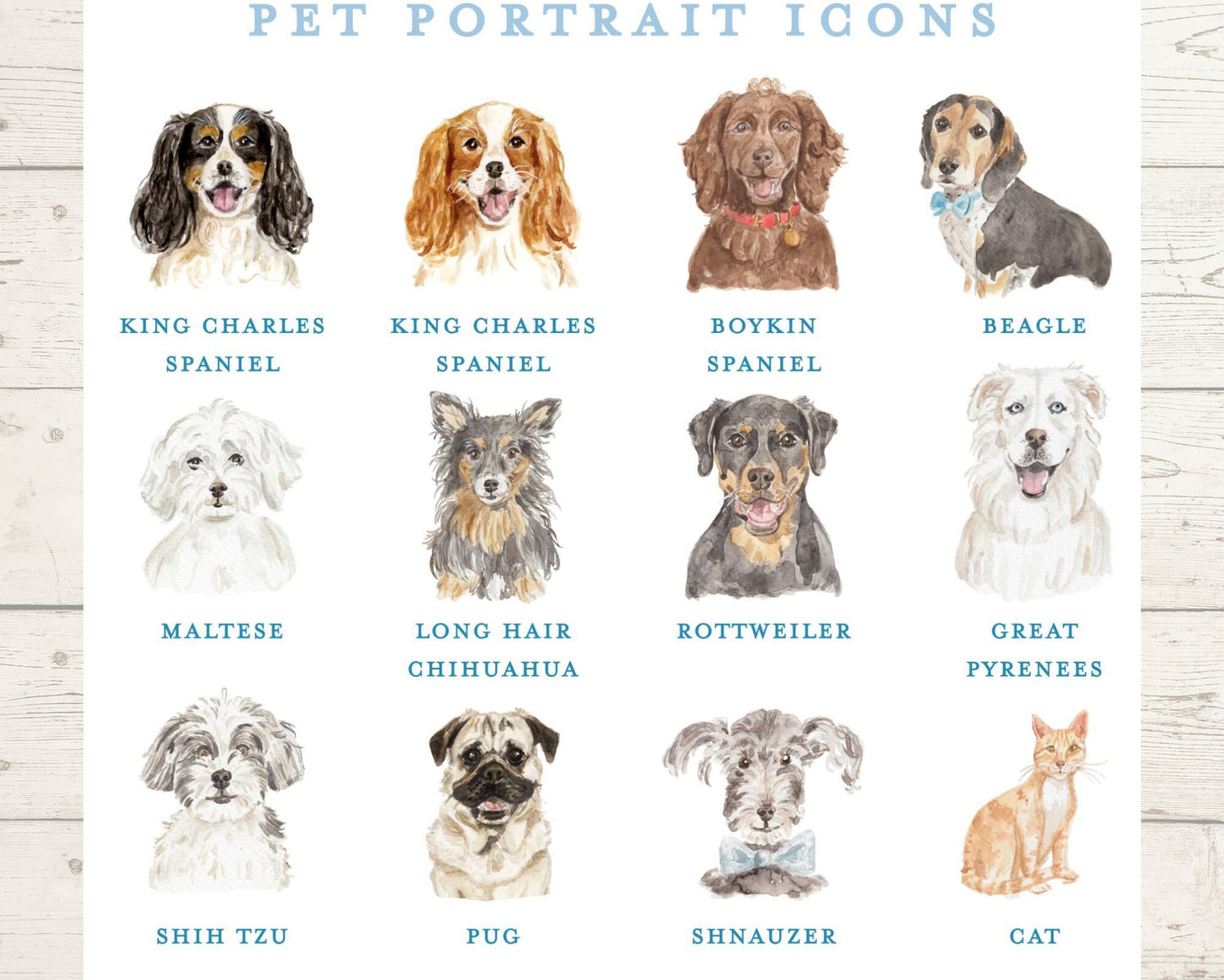 Custom Watercolor Pet Note Cards