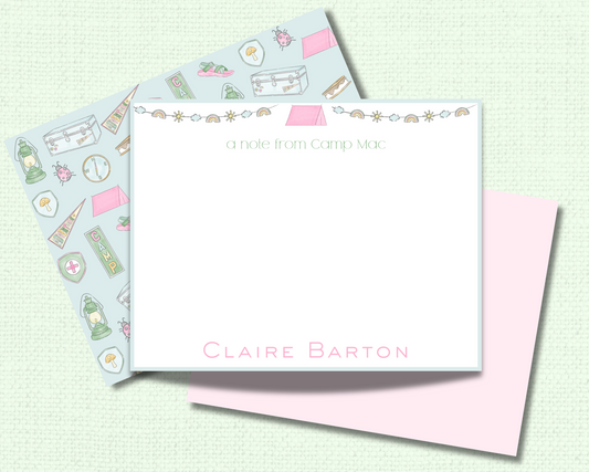 Tent and Tassel Camp Stationery Set for Girls