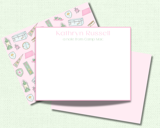 Personalized Camp Stationery Set for Girls