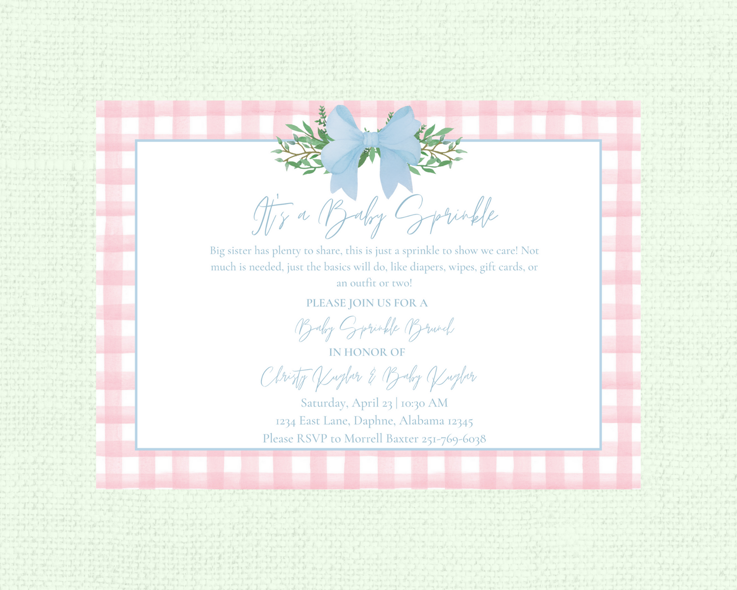 Baby Sprinkle Shower Invitation