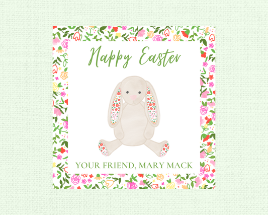 Watercolor Easter Bunny Tags
