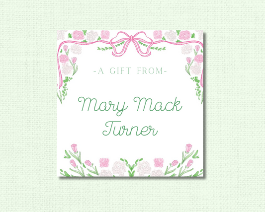 Pink Hydrangea Gift Tags