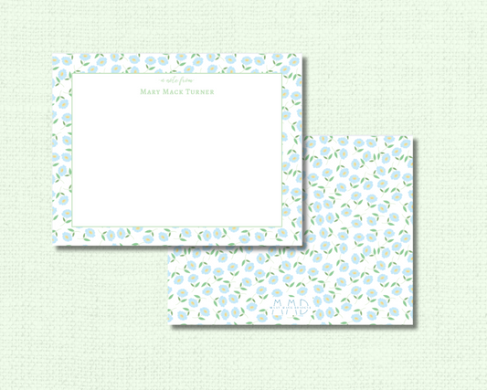 Tiny Blue Floral Notecard Set