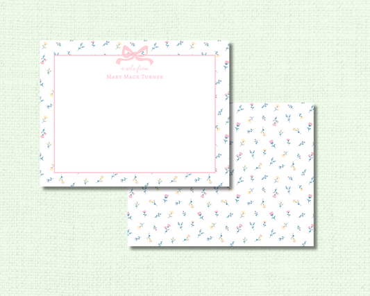 Floral Bow Notecard Set