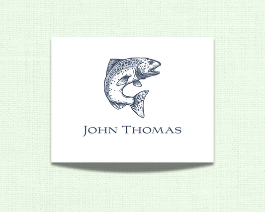 Blue Trout Folded Stationery Set