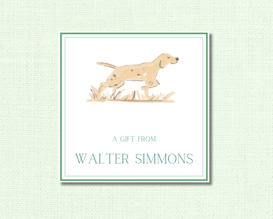 Golden Retriever Watercolor Gift Tags