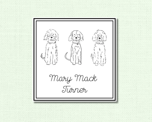 Black and White Doodles Gift Tags