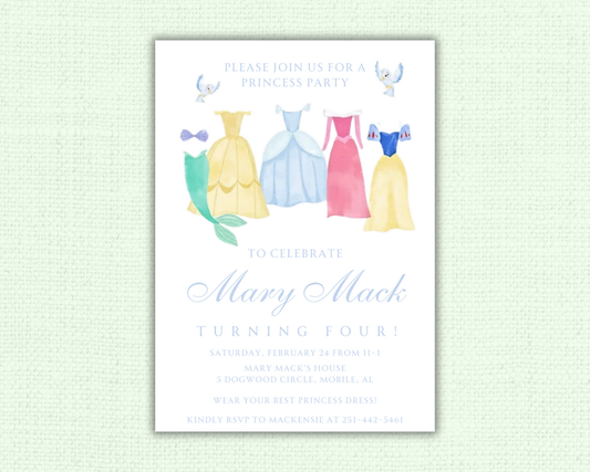 Princess Party Invitation