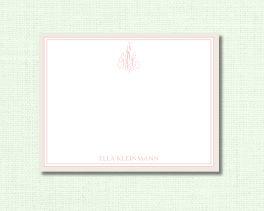 Berry Cool Monogram Stationery Set