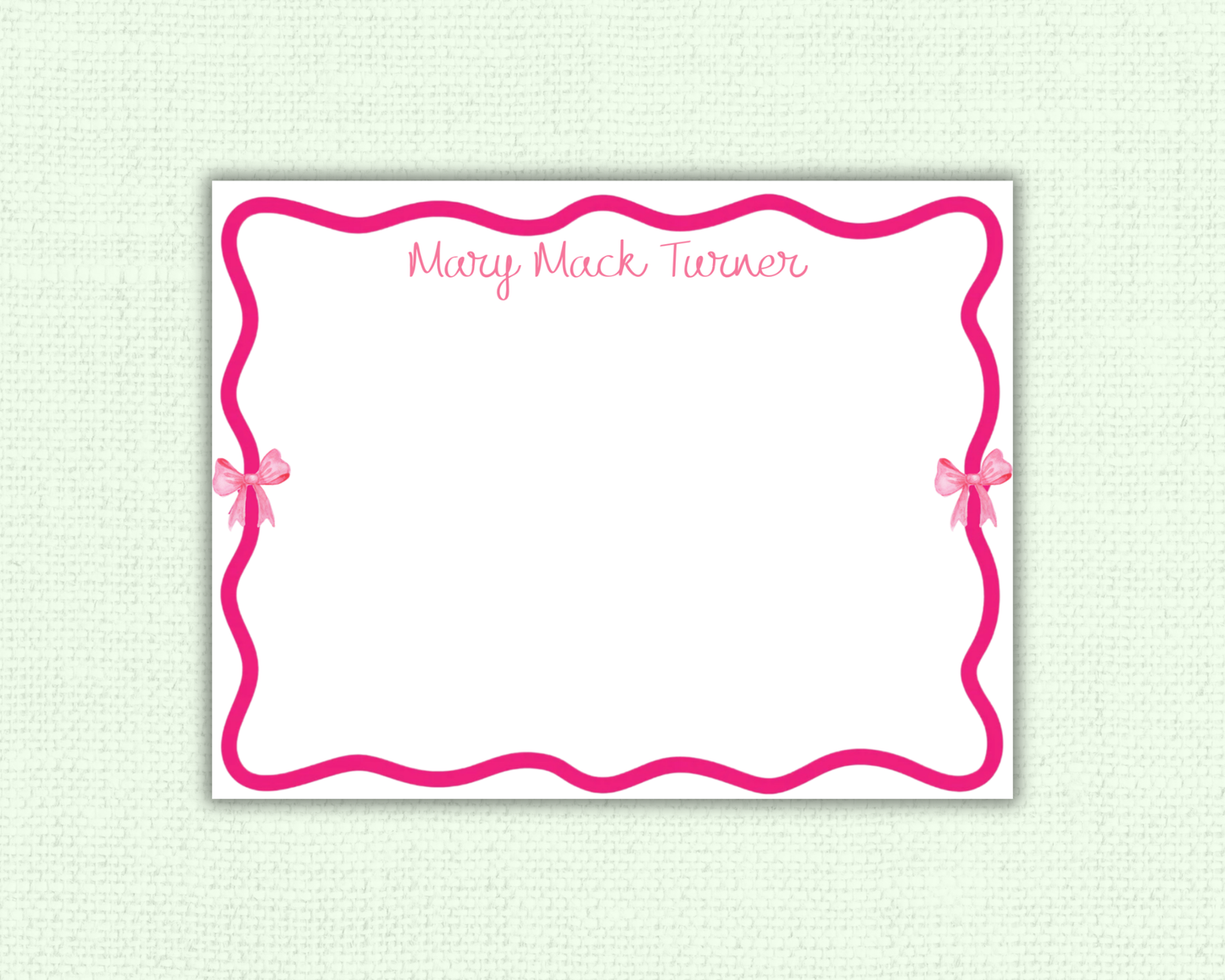 Pink Wavy Collection Notecard Set