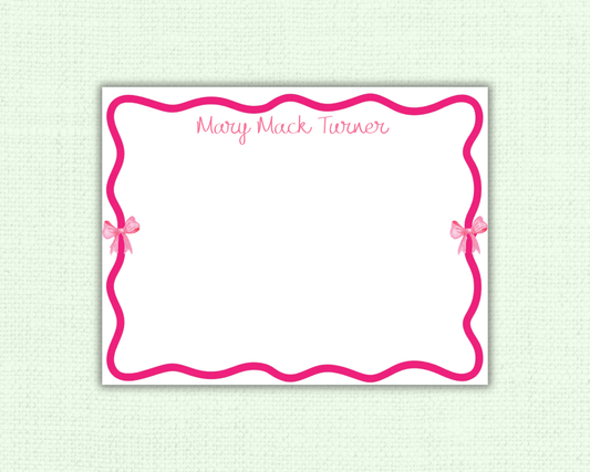 Pink Wavy Collection Notecard Set