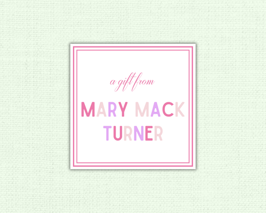 Pink and Purple Color Block Tags