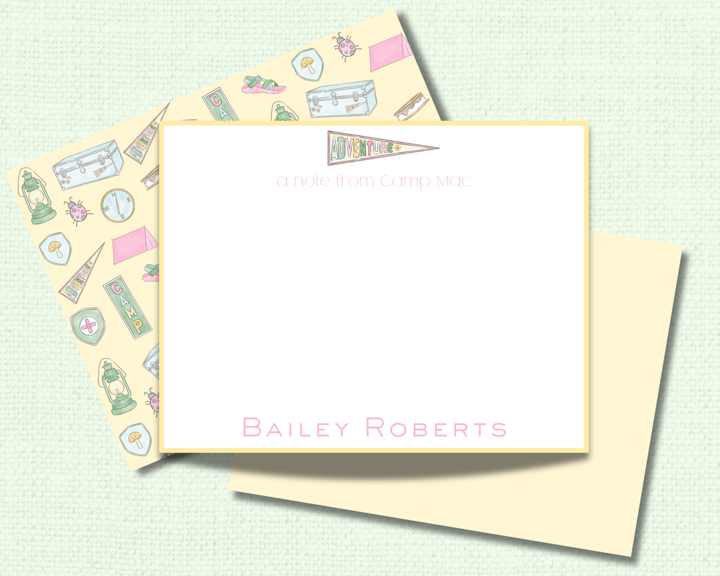 Adventure Banner Camp Stationery Set for Girls