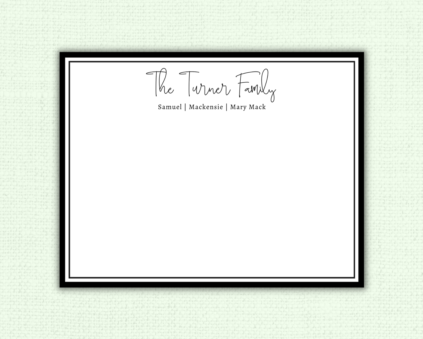 Family Script Stationery Set