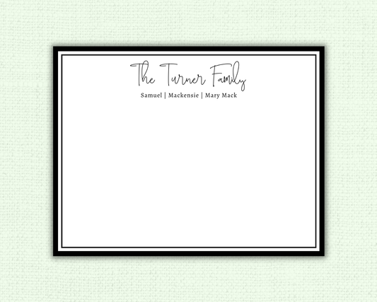 Family Script Stationery Set
