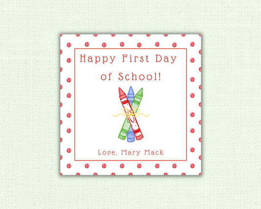 Polka Dot Back to School Tag