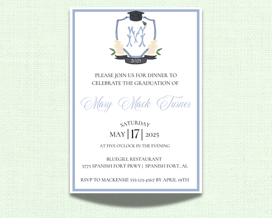 Floral Graduation Invitation