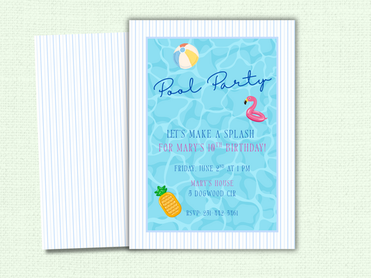 Pool Party Invitation