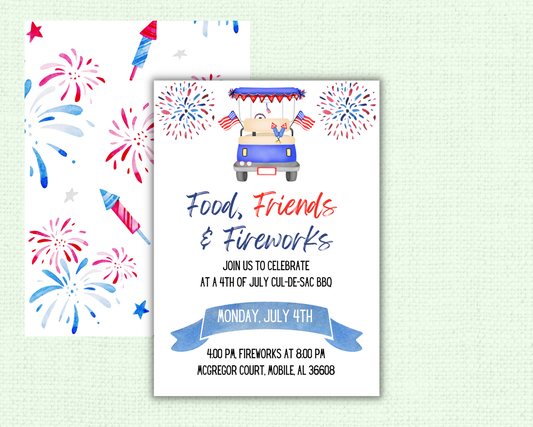 4th of July BBQ Invitation