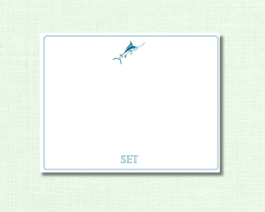 Marlin Monogram Personalized Stationery